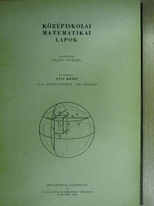 Hajós György - Középiskolai matematikai lapok 1958-1959. (fél évfolyamok) [antikvár]
