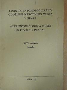 Zdenek Boucek - Acta Entomologica Musei Nationalis Pragae 1948-1950. XXVI/346-380 [antikvár]