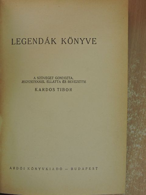Legendák könyve [antikvár]