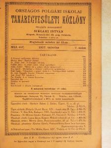 Deák Gyula - Országos Polgári Iskolai Tanáregyesületi Közlöny 1937. március [antikvár]