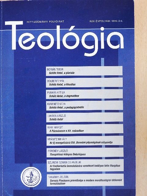 Beke Margit - Teológia 2010/3-4. [antikvár]