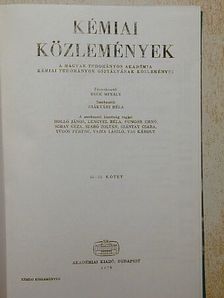 Benedek P. - A Magyar Tudományos Akadémia Kémiai Tudományok Osztályának közleményei [antikvár]