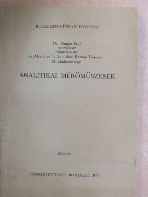 Bezur László - Analitikai mérőműszerek [antikvár]