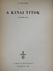 E. Danyko - A kinai titok [antikvár]
