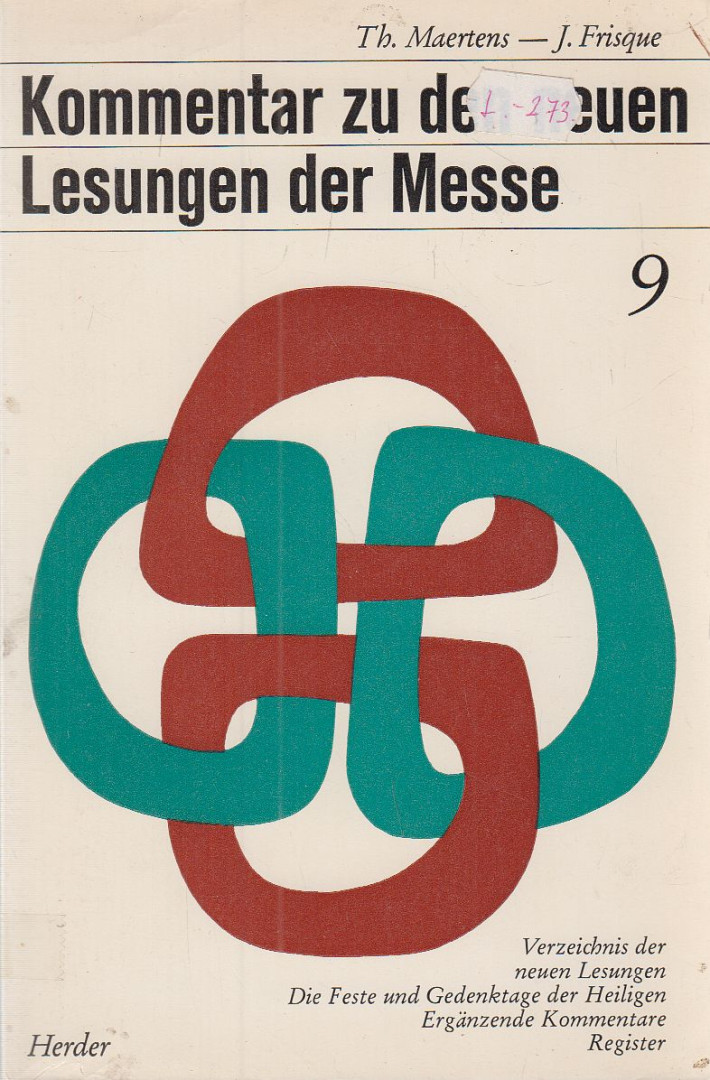 Maertens, Thierry, Jean Frisque - Kommentar zu den neuen Lesungen der Messe 9. [antikvár]