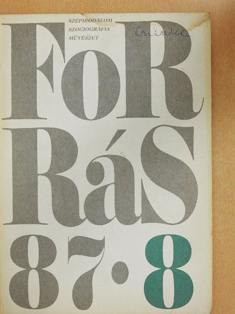 Botlik József - Forrás 1987. augusztus [antikvár]