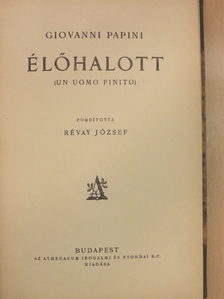 Giovanni Papini - Élőhalott [antikvár]