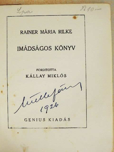 Rainer Maria Rilke - Imádságos könyv [antikvár]