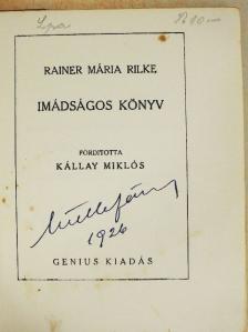 Rainer Maria Rilke - Imádságos könyv [antikvár]