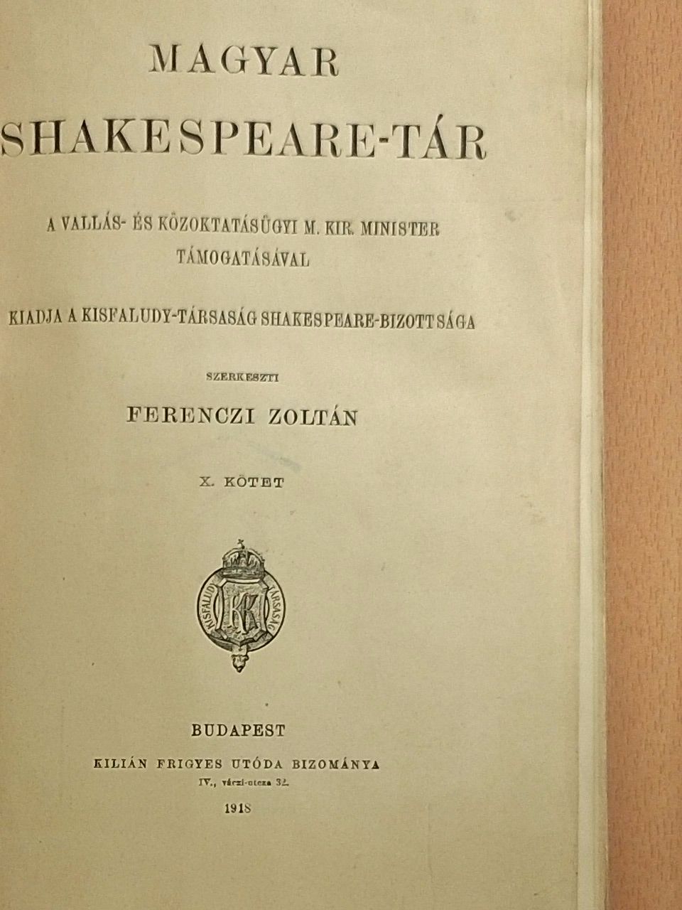 Czeke Marianne - Magyar Shakespeare-tár X. [antikvár]