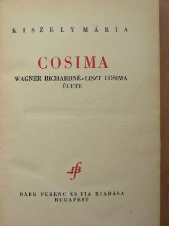 Kiszely Mária - Cosima [antikvár]