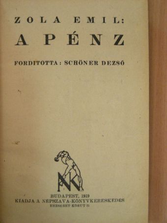 Zola Emil - A pénz [antikvár]