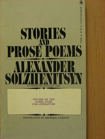 Alexander Solzhenitsyn - Stories and Prose Poems [antikvár]
