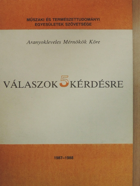 Abonyi István - Válaszok 5 kérdésre [antikvár]
