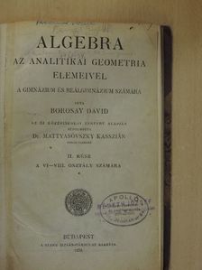 Borosay Dávid - Algebra az analitikai geometria elemeivel II. [antikvár]
