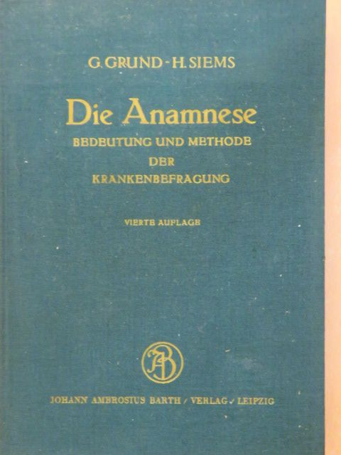Dr. med. habil. Harald Siems - Die Anamnese [antikvár]