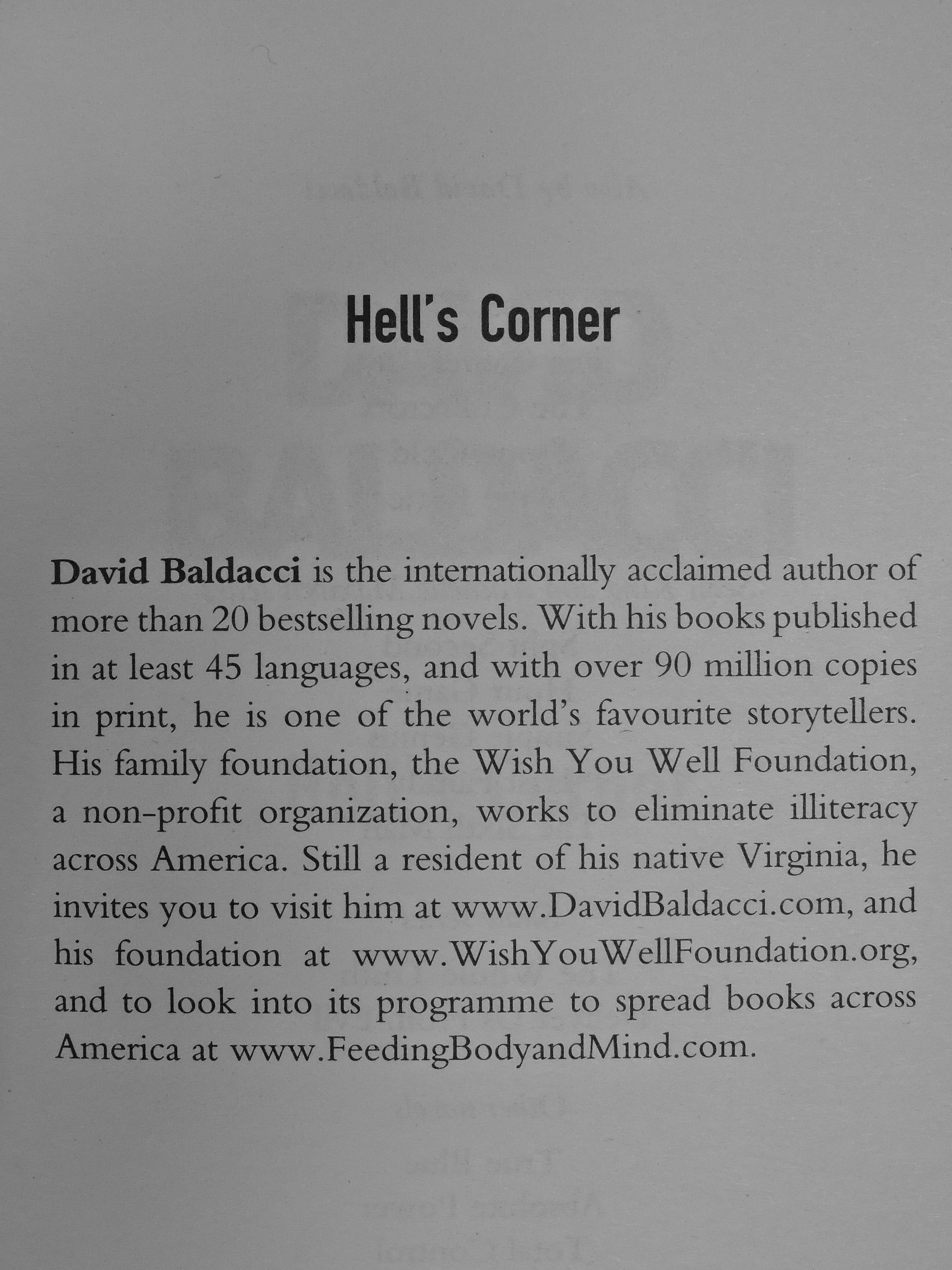 David Baldacci - Hell's Corner [antikvár]