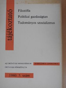 Balogh László - Tájékoztató 1980/3. [antikvár]