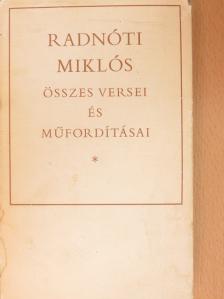 Anakreon - Radnóti Miklós összes versei és műfordításai [antikvár]