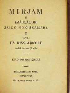 Dr. Kiss Arnold - Mirjam [antikvár]