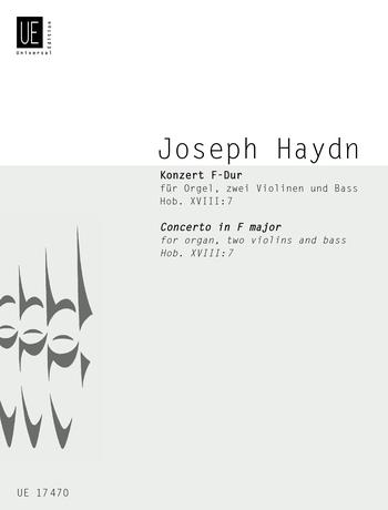 HAYDN J. - KONZERT F-DUR FÜR ORGEL, 2 VIOLINEN UND BASS HOB.XVII:7 ORGELAUSZUG