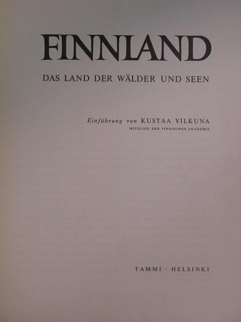 Kustaa Vilkuna - Finnland [antikvár]