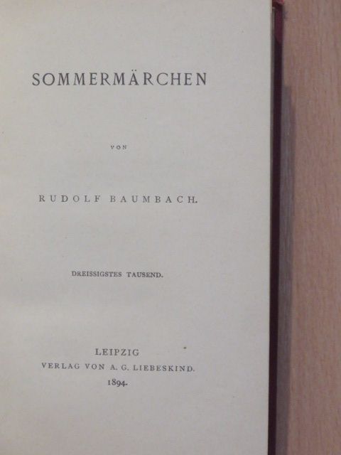 Rudolf Baumbach - Sommermärchen [antikvár]