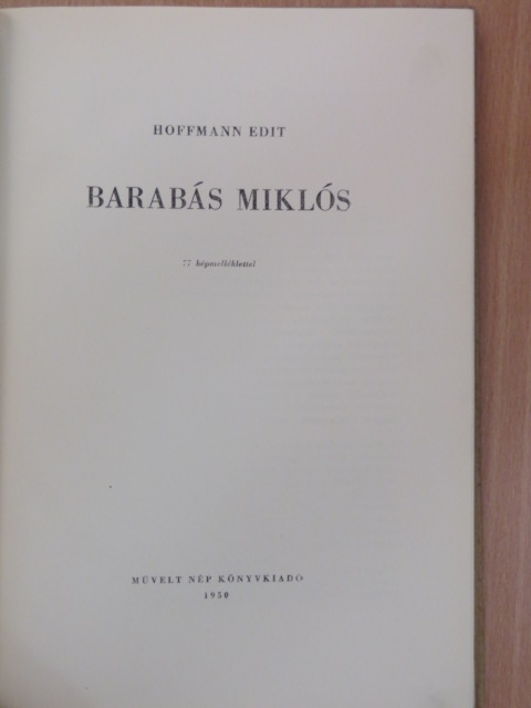 Hoffmann Edit - Barabás Miklós [antikvár]