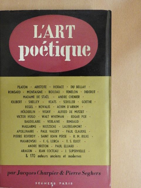 Aristote - L'art Poétique [antikvár]