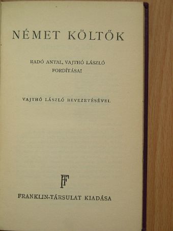 Adalbert Chamisso - Német költők [antikvár]