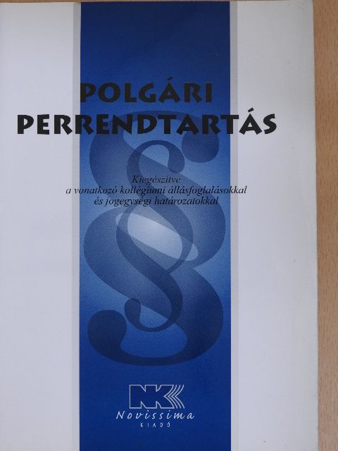 Polgári perrendtartás [antikvár]