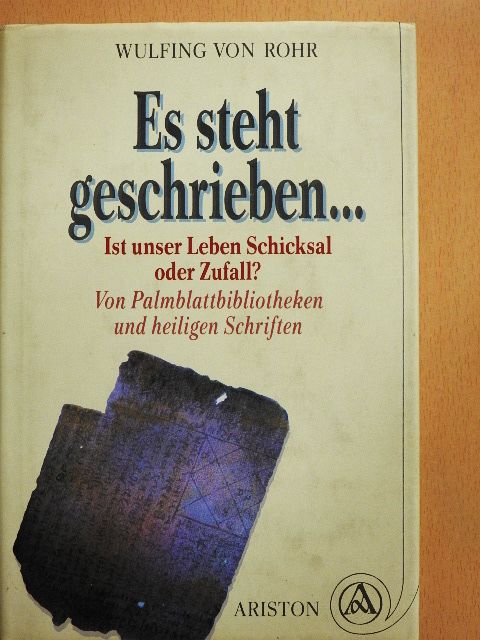 Wulfing Von Rohr - Es steht geschrieben ... [antikvár]