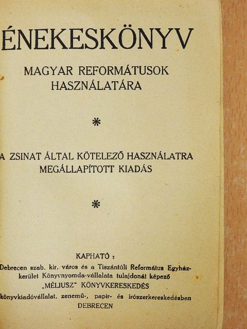 Énekeskönyv [antikvár]