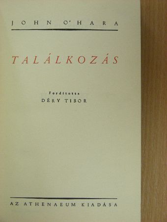 John O'Hara - Találkozás [antikvár]