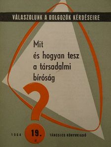 Dr. Szegő Tamás - Mit és hogyan tesz a társadalmi bíróság? [antikvár]