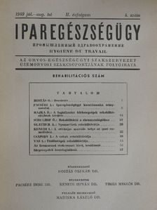 Dr. Csapody István - Iparegészségügy 1949. július-augusztus [antikvár]