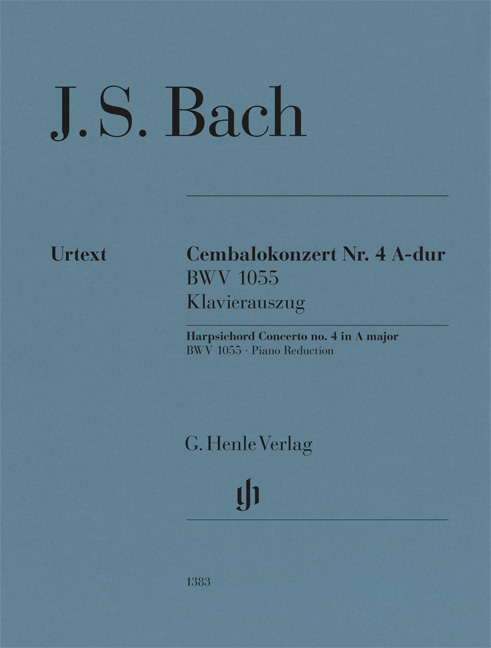 Bach - CEMBALOKONZERT NR. 4 A-DUR BWV 1055 KLAVIERAUSZUG
