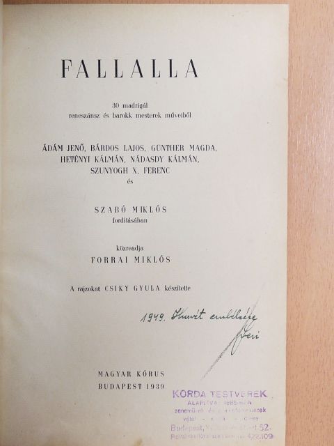 Forrai Miklós - Fallalla [antikvár]