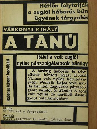Várkonyi Mihály - A tanú [antikvár]