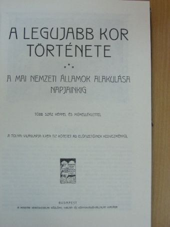 Tolnai Világtörténelme - A legujabb kor története III. [antikvár]