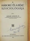 Dr. Máday Andor - A háború és a béke szociológiája [antikvár]