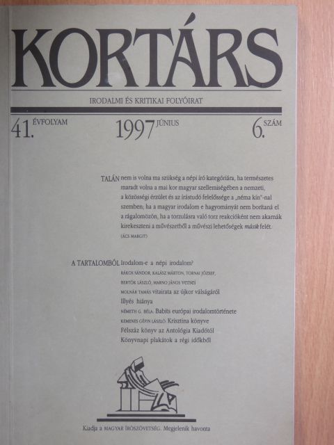 Ács Margit - Kortárs 1997. június [antikvár]