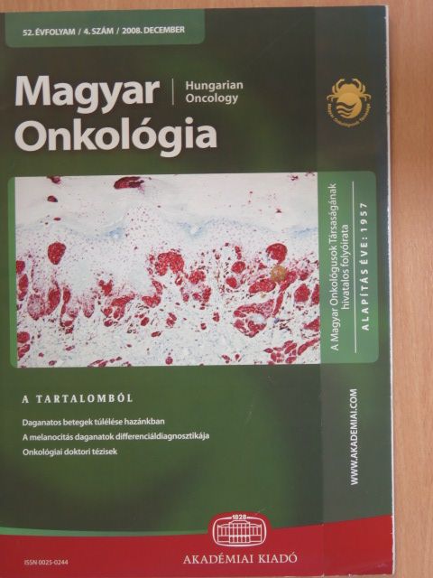 Gaudi István - Magyar Onkológia 2008. december [antikvár]