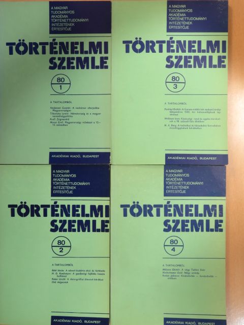 Gergely Jenő - Történelmi Szemle 1980/1-4. [antikvár]