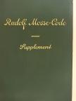 Rudolf Mosse-Code Supplement [antikvár]