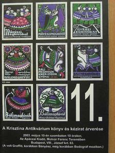 A Krisztina Antikvárium könyv és kézirat árverése 11. [antikvár]