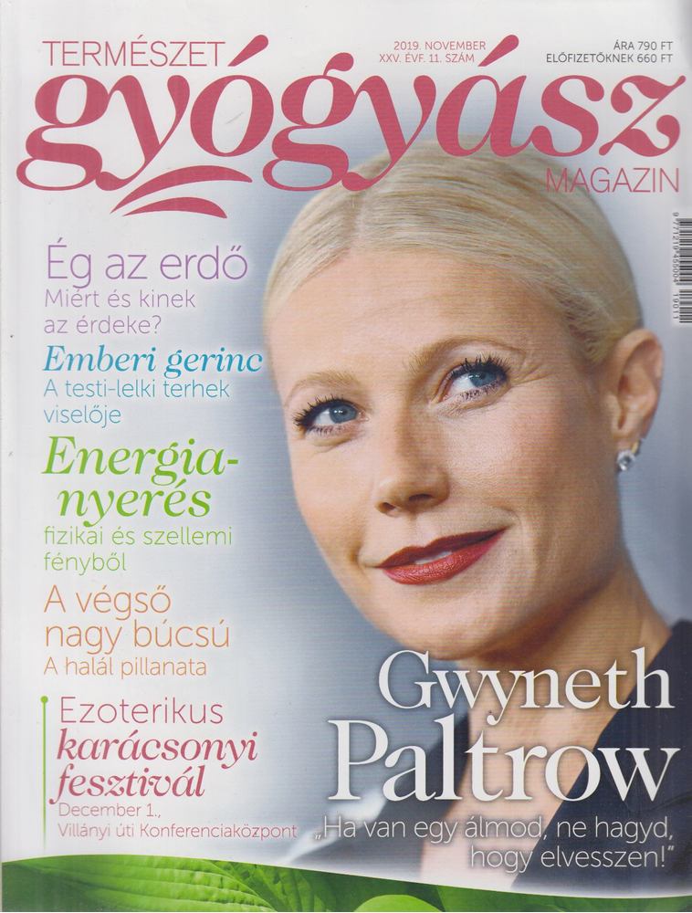 dr. Görgei Katalin (főszerk.) - Természetgyógyászat magazin 2019. november XXV. évf. 11. szám [antikvár]