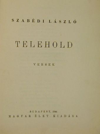 Szabédi László - Telehold [antikvár]