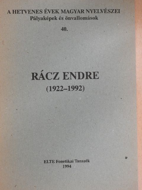 Rácz Endre  [antikvár]