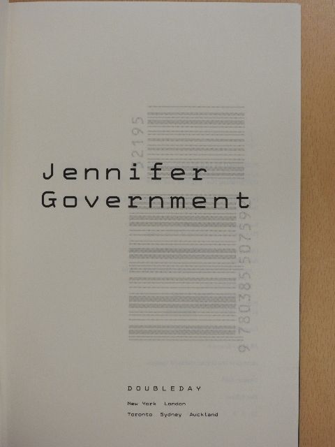 Max Barry - Jennifer Government [antikvár]